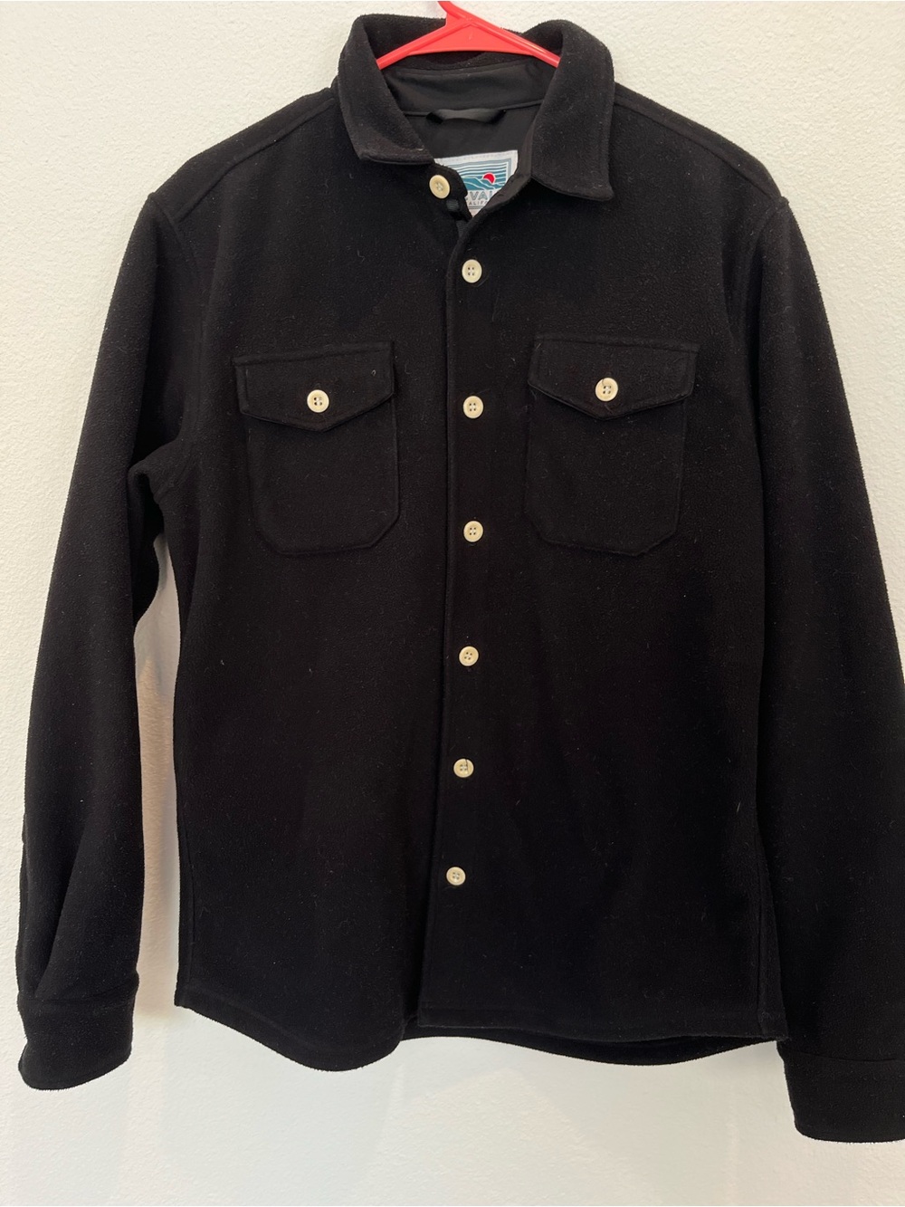 Men’s edgevale black fleece shirt jacket